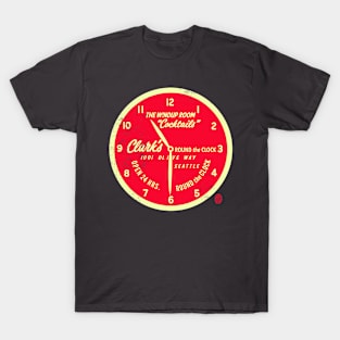 Vintage Clark's Round the Clock Restaurant Seattle T-Shirt